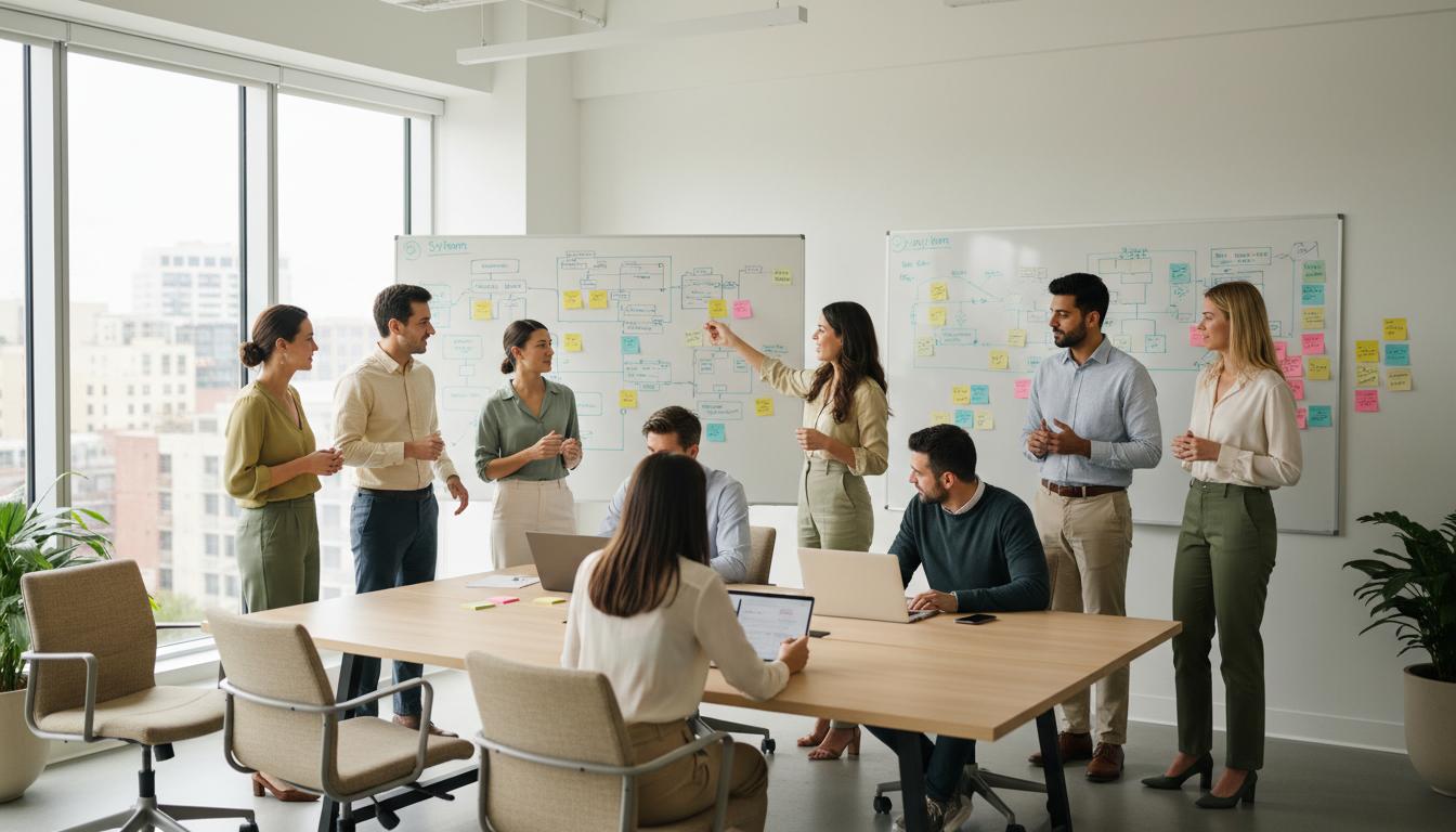 Skymind culture scene showing collaborative engineering work
