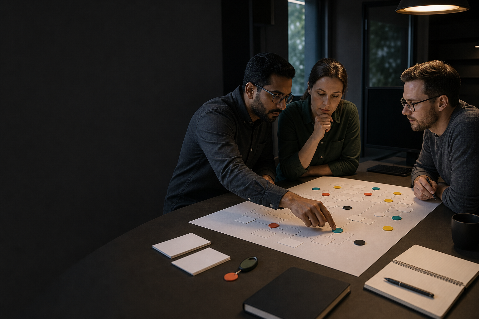 Security and service owners reviewing a threat model