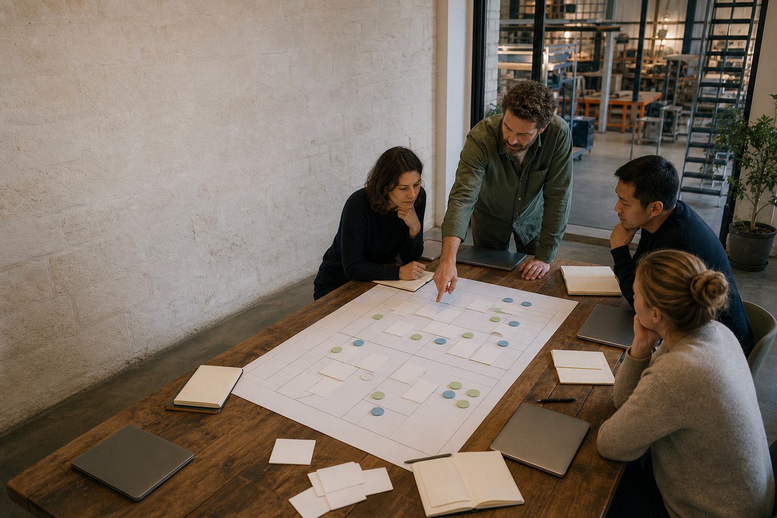 Business and technology owners mapping an operating change