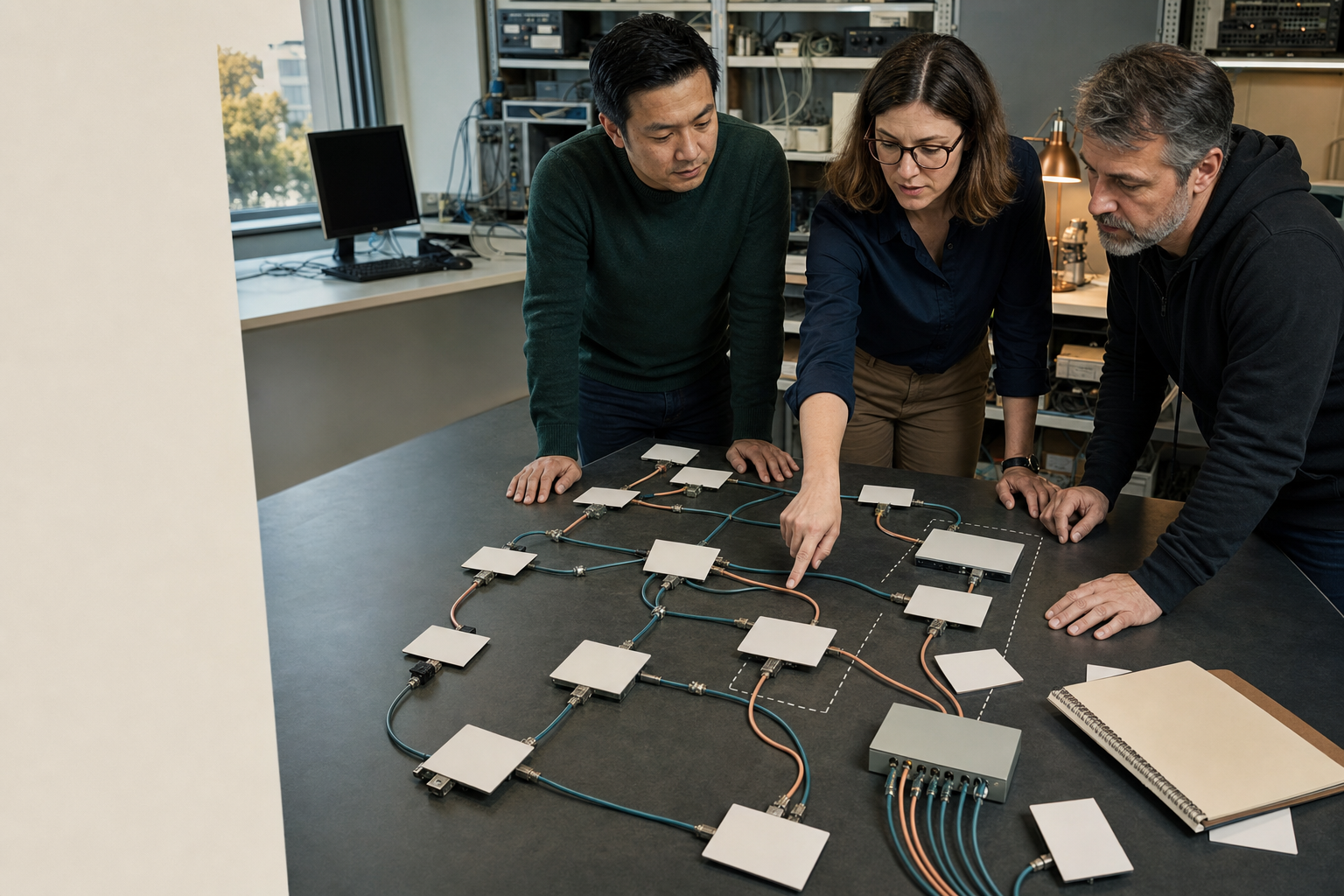 Integration team tracing authority and failure paths across interfaces
