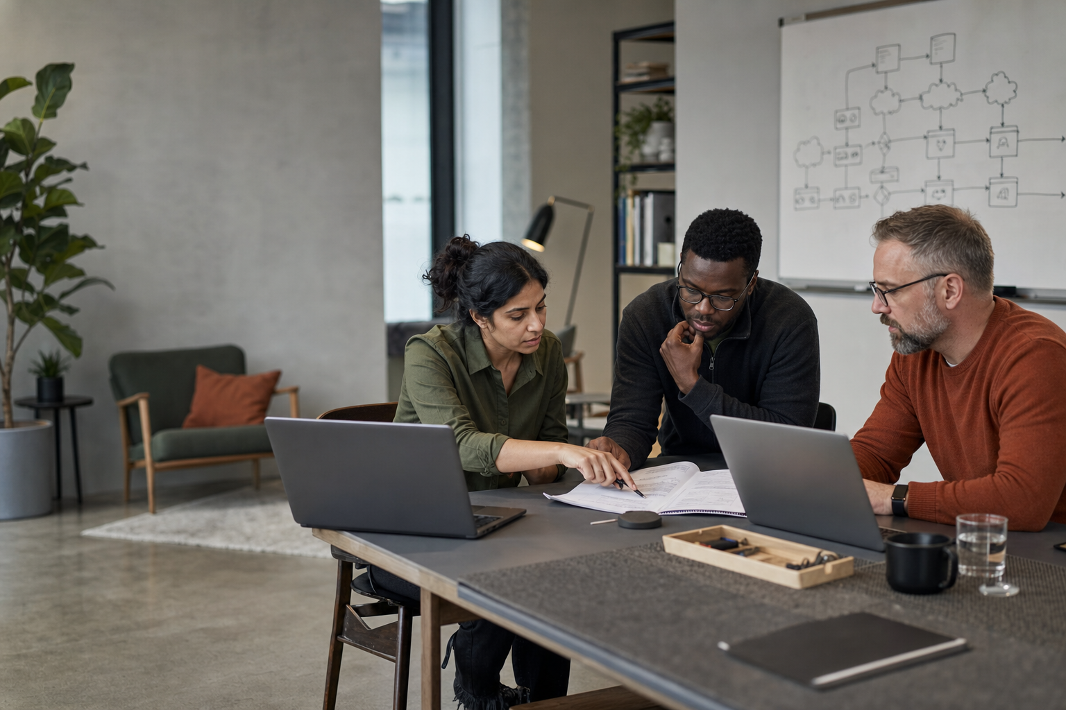 Engineering team reviewing a production issue and its service context