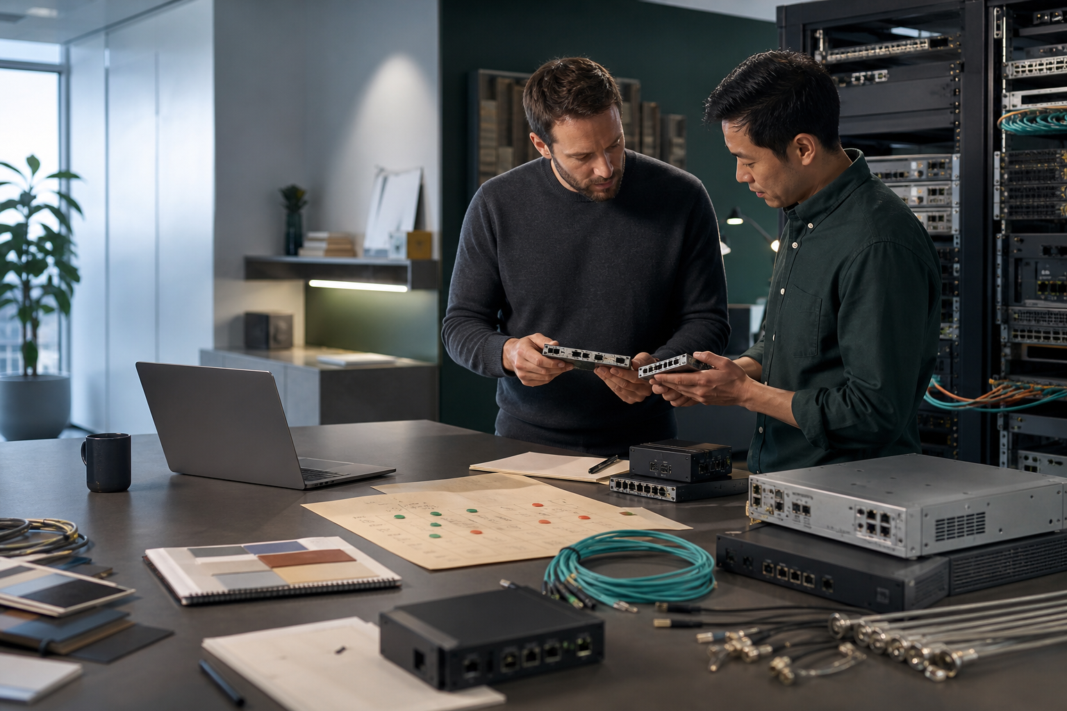 Platform engineers comparing neutral infrastructure components